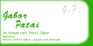 gabor patai business card