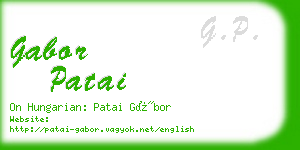 gabor patai business card